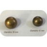 Bouton Demi-Boule Bronze Couture en Diamètre 15 mm