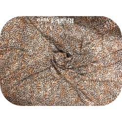 Tissu Résille Lycra Fine Impression Léopard Couture au Mètre