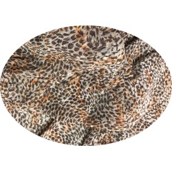 Tissu Résille Lycra Fine Impression Léopard Couture au Mètre