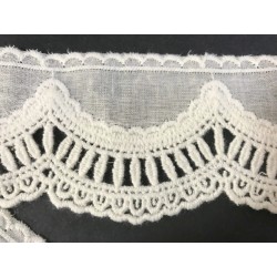 "Broderie anglaise en 5 cm Ecru : Décorez et personnalisez avec élégance à prix doux !"