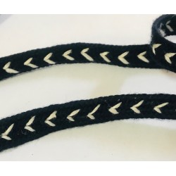 Ruban Sergé Tressé Coton Bleu Marine En 12 mm fantaisie à Coudre Pour Loisirs Créatifs Et Décorations.
