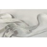 Ruban Sergé Argenté Blanc En 10 mm En coton A Coudre Pour Loisirs Créatifs Et Décorations.
