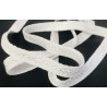 Ruban Sergé Argenté Blanc En 10 mm En coton A Coudre Pour Loisirs Créatifs Et Décorations.