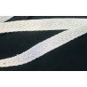 Ruban Sergé Argenté Blanc En 10 mm En coton A Coudre Pour Loisirs Créatifs Et Décorations.