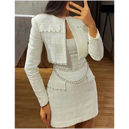 Galon De Laine Haute Couture Ivoire (blanc) - Vendu Au Mètre, Coupon De 100 Cm, Uni, Neuf