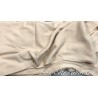Tissu Bord-Côte Tubulaire en jersey coton beige au mètre