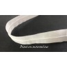 Biais Lycra en mousseline blanc, ruban pré-plié extensible pour Lingerie Et Customisations de vêtements Elasthanne