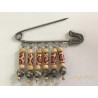 50 Broches  Pour Femme En Epingle à Nourrice Argent Orné de perles en bois et perles argentés Pour La Décorations.