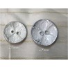 Bouton Couture Blanc A Effet Argenté en 25 mm  Pour Customisations.