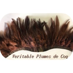 Rubans en plume de coq Marron : une touche naturelle et unique. Accessoires faits main pour sublimer vos créations