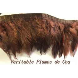 Rubans en plume de coq Marron : une touche naturelle et unique. Accessoires faits main pour sublimer vos créations