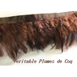 Rubans en plume de coq Marron : une touche naturelle et unique. Accessoires faits main pour sublimer vos créations