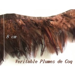 Rubans en plume de coq Marron : une touche naturelle et unique. Accessoires faits main pour sublimer vos créations
