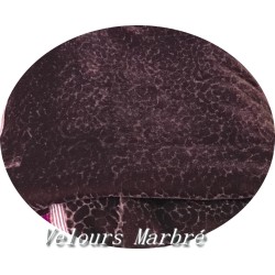 Tissu Velours Marbré marron au mètre, Symbole de Raffinement
