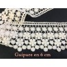 guipure en 6 cm écru au mètre : Créez avec élégance.