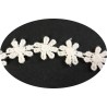 "Guipure Marguerite en Coton Blanche en 15 mm : Élégance florale au mètre"