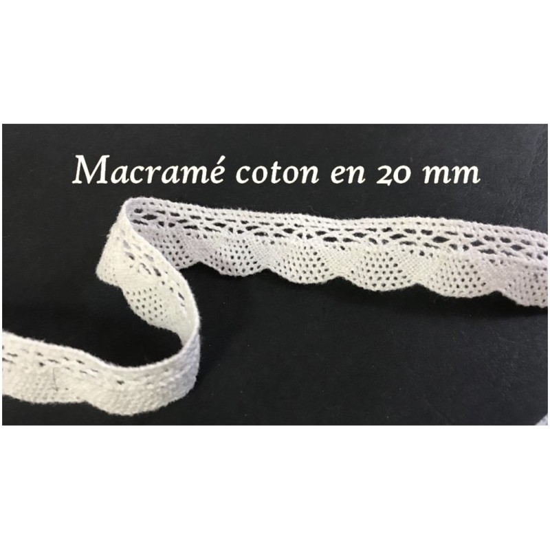 Macramé Blanc de 20 mm coton : Créez des merveilles en Macramé