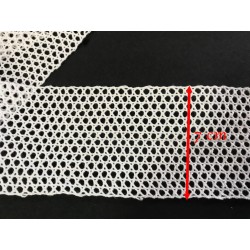 Macramé Blanc de 70 mm :"Filet de Macramé Blanc en Forme de 7 cm : Élégance aérienne pour vos Créations Décoratives"