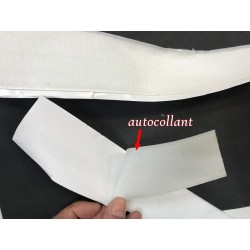 Velcro Scratch auto adhessif en 50 mm blanc, bande Scratch autocollante