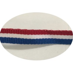 "Ruban en gros-grain bleu, blanc, rouge : L'élégance tricolore pour toutes vos créations"