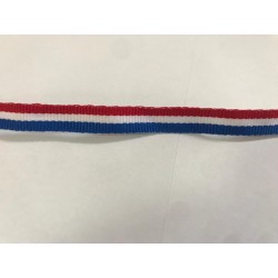 "Ruban en gros-grain bleu, blanc, rouge : L'élégance tricolore pour toutes vos créations"