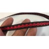Ruban rouge et noir en 10 mm au mètre