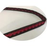 Ruban rouge et noir en 10 mm au mètre