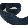 "Elastique plat brodé bleu indigo 4 cm : Ajoutez une touche de style unique à vos créations."