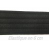 Élastique plat brodé noir en 6 cm pour des créations remarquables