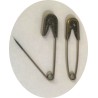 épingle à nourrice en métal bronze de 8 cm, transformée en broche pour décorations.
