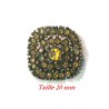 Bouton carré en strass T.20 mm pour sublimer vos créations couture