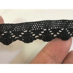 Macramé dentelle noir en 15 mm " pour des créations raffinées "