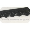 Macramé dentelle noir en 15 mm " pour des créations raffinées "