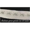 "Ruban Gros grain blanc en 10 mm imprimé : Élégance et style pour vos projets créatifs !"