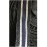 Elastique Argent lurex et marine sur fond noir plat En 4 Cm Au Mètre A Coudre