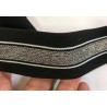 Elastique Argent lurex sur fond noir plat En 4 Cm Au Mètre A Coudre