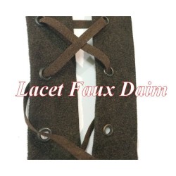 Ruban Lacet Faux daim En 10 MM  Marron- choco -  A Coudre Pour Loisirs Créatifs Et Décorations.