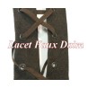 Ruban Lacet Faux daim En 10 MM  Marron- choco -  A Coudre Pour Loisirs Créatifs Et Décorations.