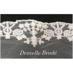 Dentelle Brodé Blanche sur Tulle En 8 cm Couture Pour la Customisations et Mariage