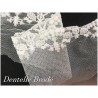 Dentelle Brodé Blanche sur Tulle En 9 cm Couture Pour la Customisations et Mariage