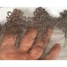 Dentelle Brodé Marron sur Tulle En 16 cm Couture Pour la Customisations