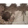 Dentelle Brodé Marron sur Tulle En 16 cm Couture Pour la Customisations