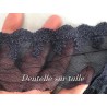 Dentelle Brodé Bleu Marine sur Tulle En 7 cm Couture Pour la Customisations