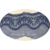 Dentelle Brodé Indigo sur Tulle En 16 cm Couture Pour la Customisations
