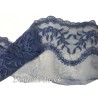 Dentelle Brodé Indigo sur Tulle En 16 cm Couture Pour la Customisations
