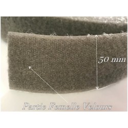 Velcro en 50 mm Gris Partie Femelle Velours à Coudre en bande Scratch