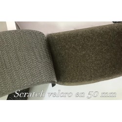 Velcro en 50 mm Gris Partie Mâle Crochet à Coudre en bande Scratch