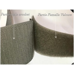 Velcro en 50 mm Gris Partie Mâle Crochet à Coudre en bande Scratch