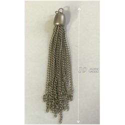 Pompons en Métal Argent En 10 cm: L'Éclat Brillant pour Vos Créations