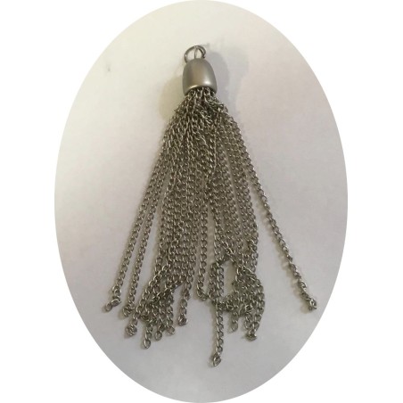 "Pompons en Métal Argent En 10 cm: L'Éclat Brillant pour Vos Créations"